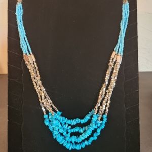 Turquoise Statement Necklace/Earrings